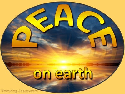 Luke 2:14 Peace On Earth To Men Of Goodwill (yellow)